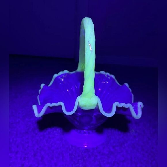 Fenton Other - Fenton The Glass Legacy Collection Hand Painted by Sue Jackson uranium Glows
